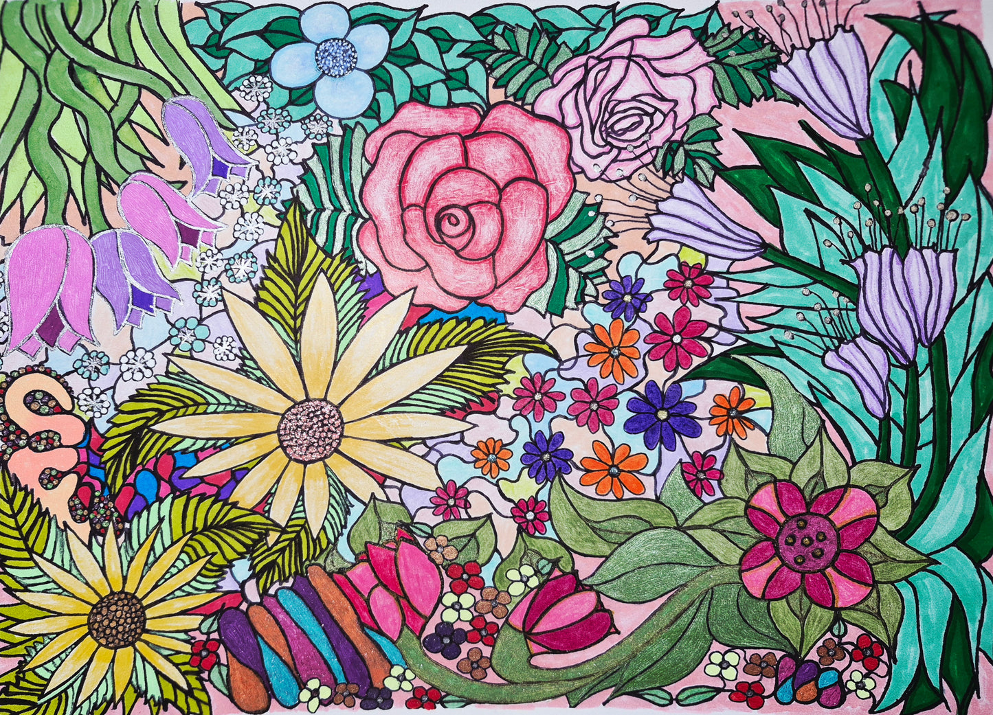 Whimsical Coloring Page-Instant Download