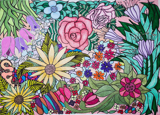 Whimsical Coloring Page-Instant Download